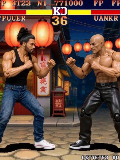 Retro Arcade Fight style example